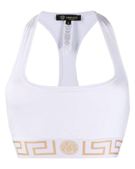 white versace sports bra|Versace bralette top.